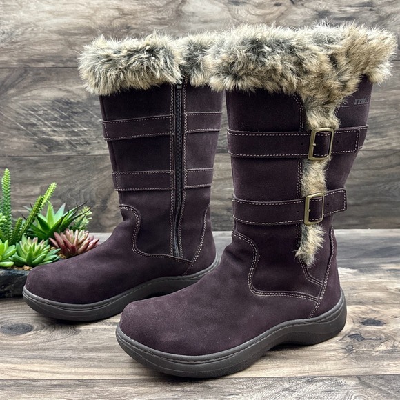 LL Bean Tek 2.5 Nordic Waterproof Insulated Tall Winter Boots Suede 8.5M - Picture 5 of 12